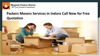 Packers Movers Services in Indore Call Now for Free Quotation