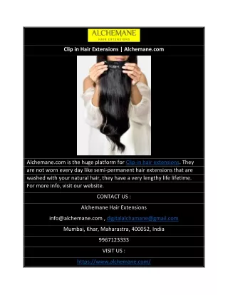 Clip in Hair Extensions | Alchemane.com