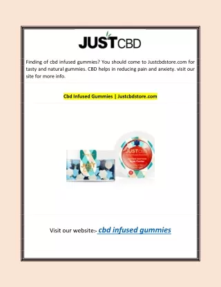 Cbd Infused Gummies | Justcbdstore.com