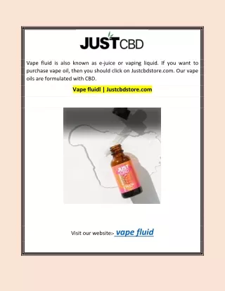 Vape fluidl | Justcbdstore.com