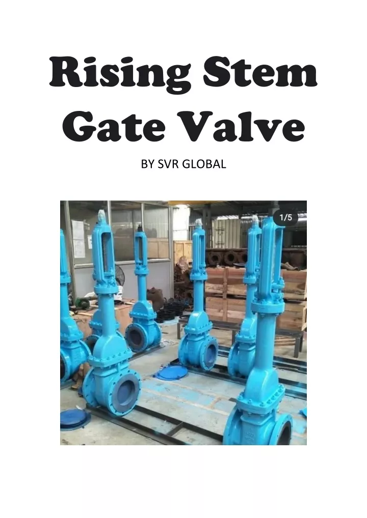 rising stem gate valve by svr global