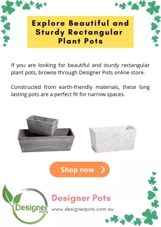 Explore Beautiful and Sturdy Rectangular Plant Pots