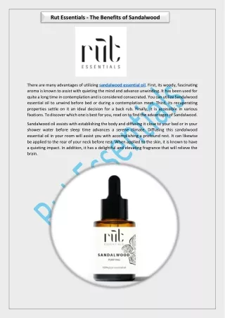 Rut Essentials - The Benefits of Sandalwood