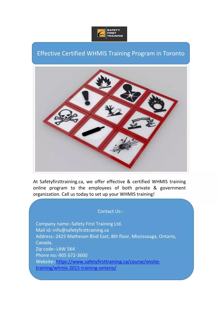 effective certified whmis training program