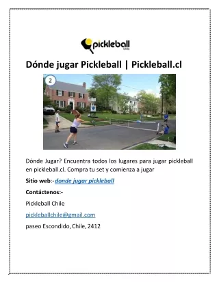 d nde jugar pickleball pickleball cl