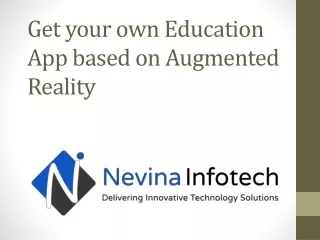 get your own education app based on augmented reality