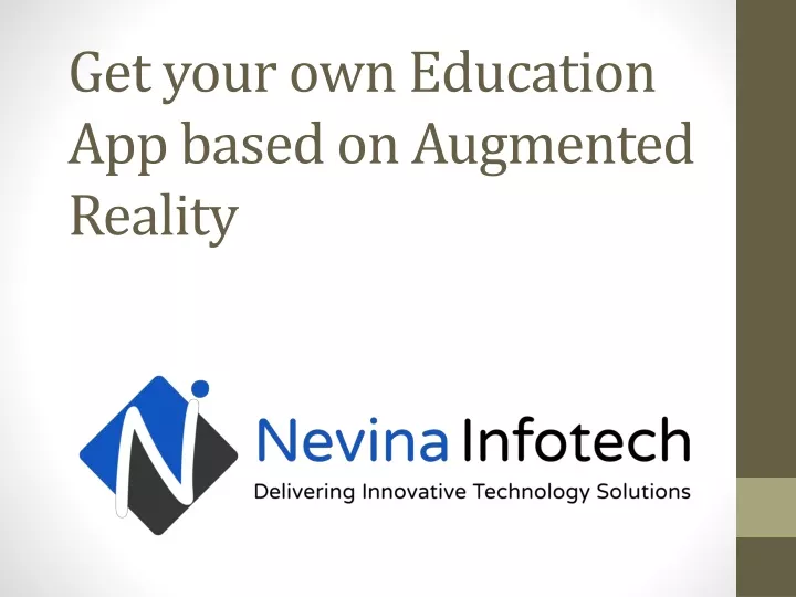 get your own education app based on augmented reality