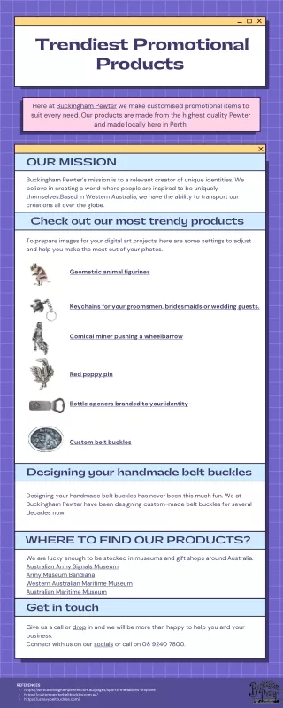 Trendiest Promotional Products - Buckingham Pewter