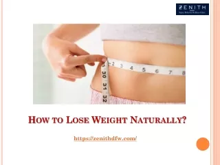 how to lose weight naturally