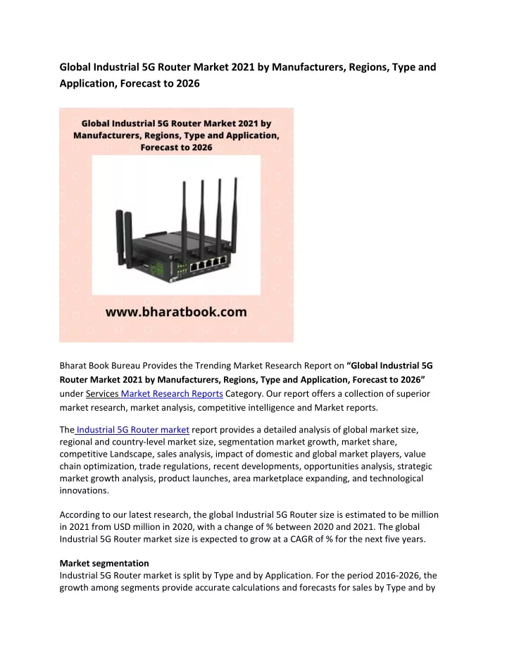 global industrial 5g router market 2021