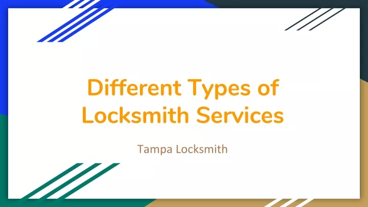 different types of locksmith services