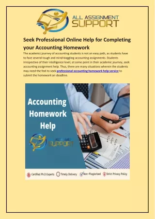 seek professional online help for completing your