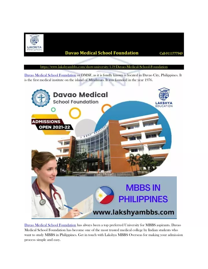 davao medical school foundation call