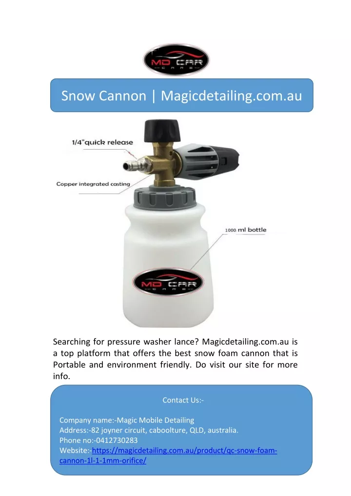 snow cannon magicdetailing com au