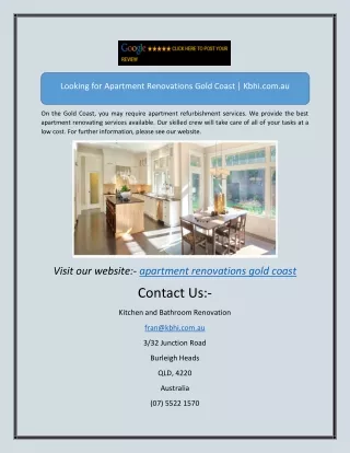 apartment renovations gold coastLooking for Apartment Renovations Gold Coast | K