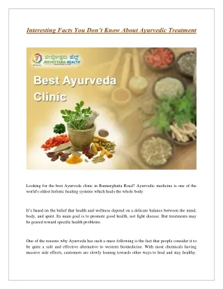 Interesting Facts You Don’t Know About Ayurvedic Treatment