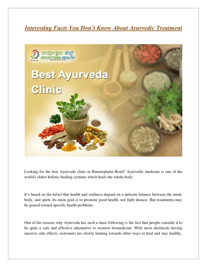 interesting facts you don t know about ayurvedic
