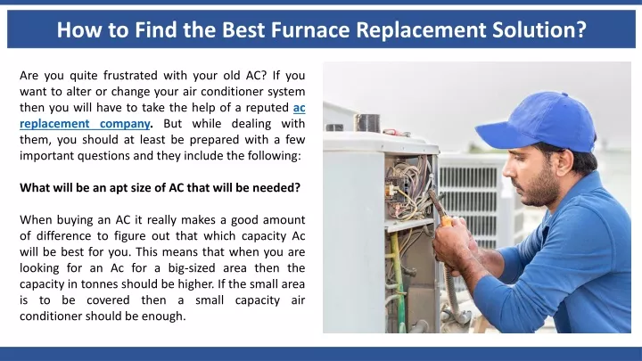 how to find the best furnace replacement solution