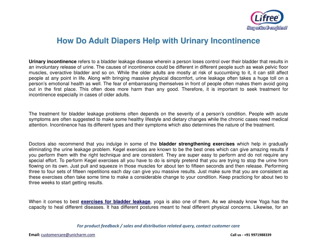 PPT - How Do Adult Diapers Help with Urinary Incontinence PowerPoint ...