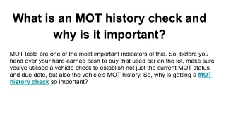 what is an mot history check
