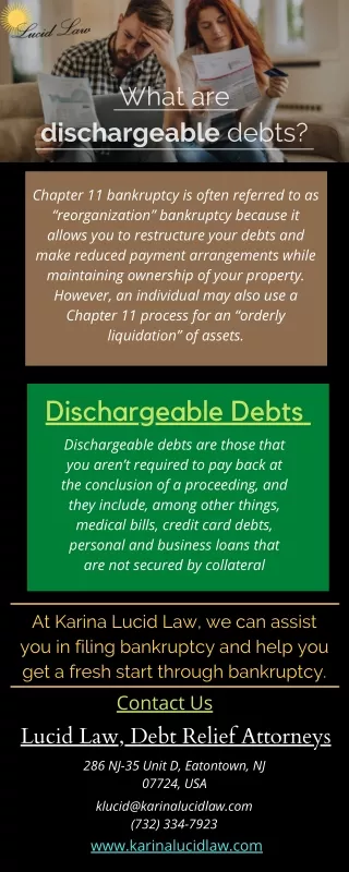 What are dischargeable debts