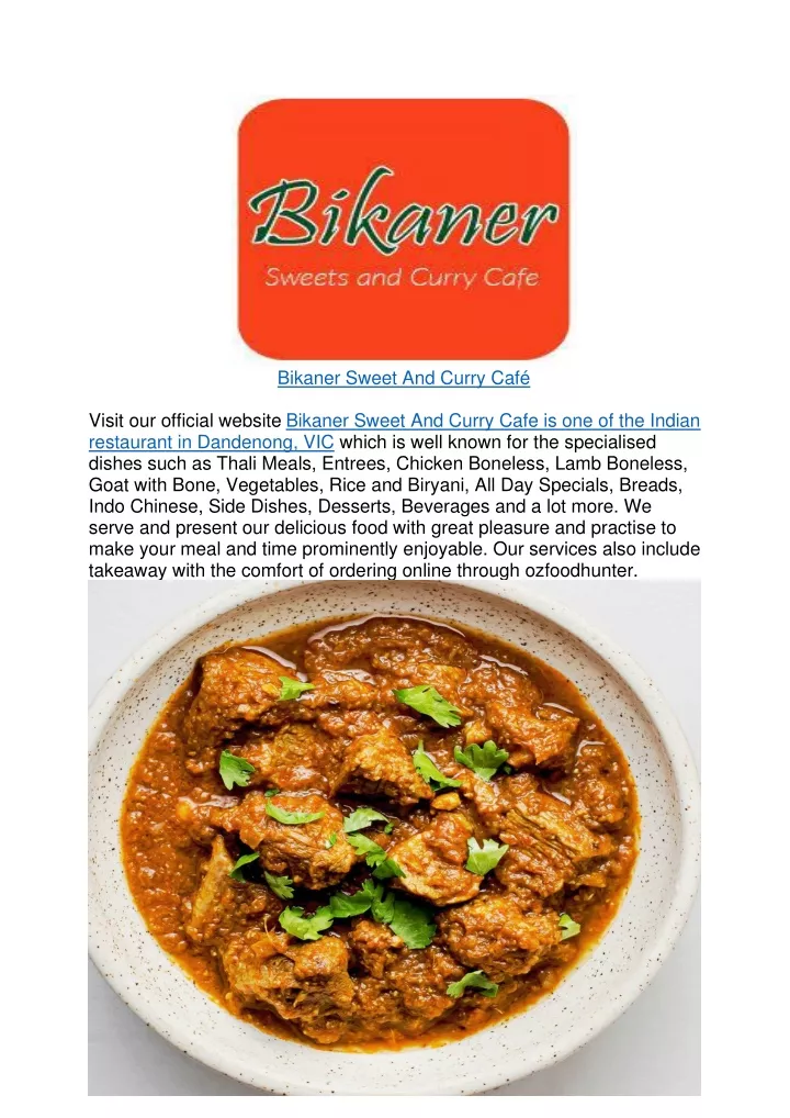 bikaner sweet and curry caf visit our official