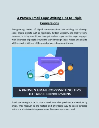 4 Proven Email Copy Writing Tips to Triple Conversions