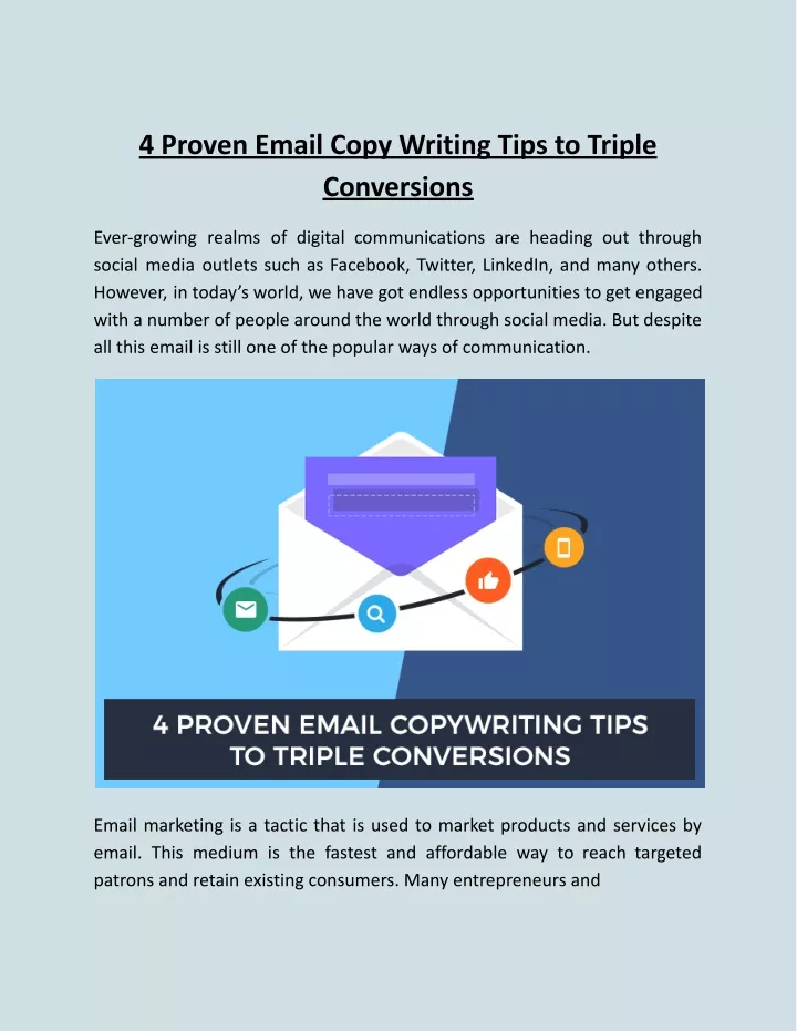 4 proven email copy writing tips to triple