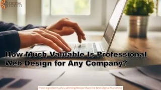 How Much Valuable Is Professional Web Design for Any Company?