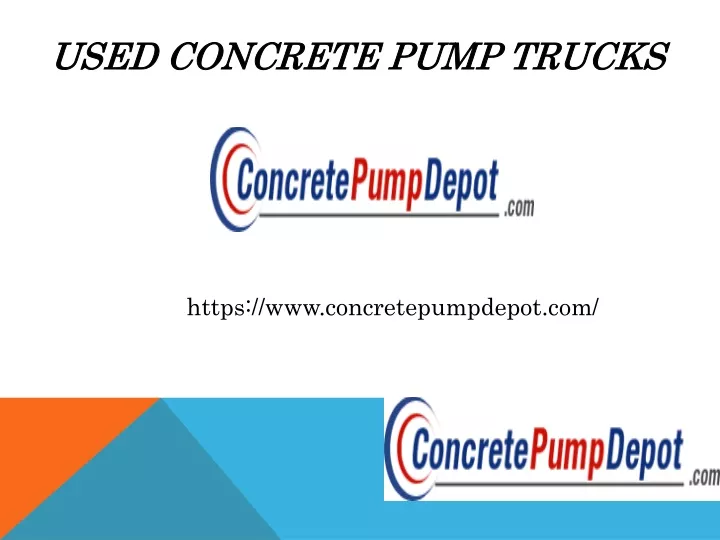 used concrete pump trucks