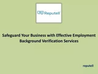 Safeguard Your Business with Effective Employment Background Verification Services
