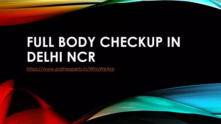 full body checkup in delhi ncr