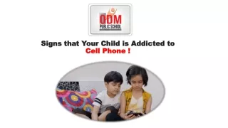 Signs that Your Child is Addicted to Cell Phone