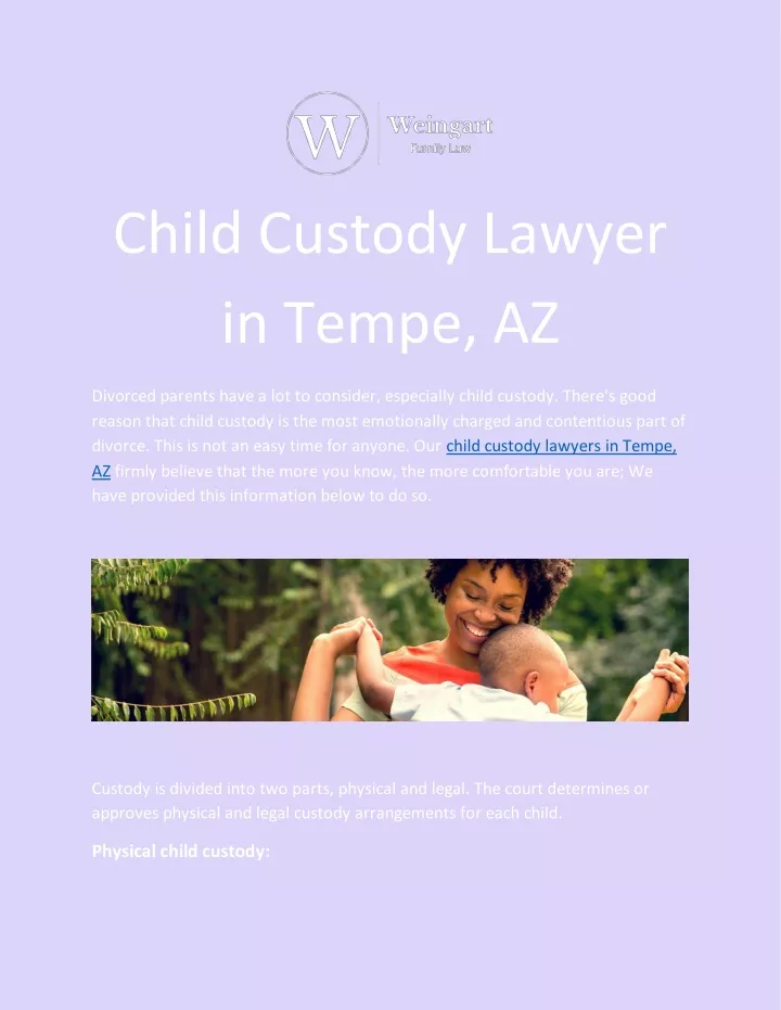 child custody lawyer in tempe az