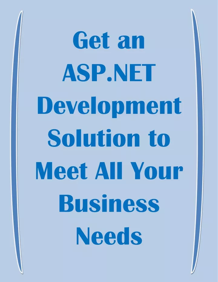 get an asp net development solution to meet