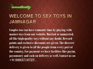 Sex toys in Jamnagar