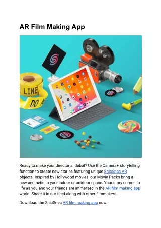 AR Film Making App