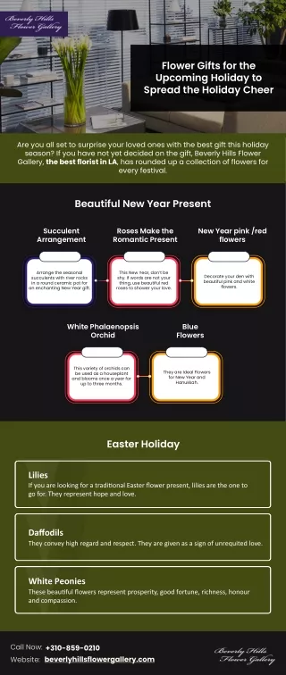 Flower Gifts for the Upcoming Holiday to Spread the Holiday Cheer [Infographic]