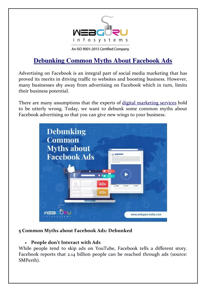 debunking common myths about facebook ads