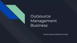 Outsource Management Business