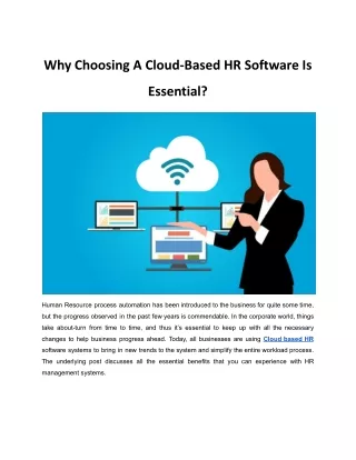 Why Choosing A Cloud-Based HR Software Is Essential?