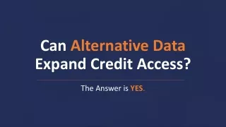 can alternative data expand credit access
