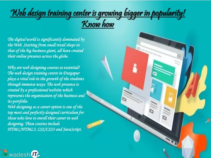 web design training center is growing bigger