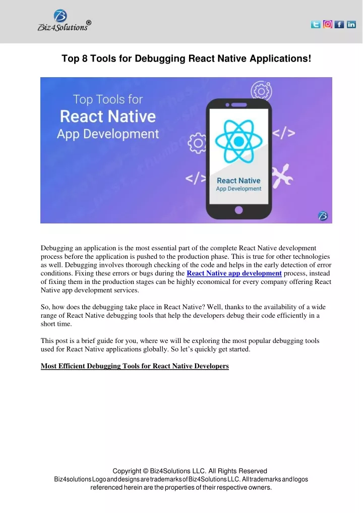 top 8 tools for debugging react native