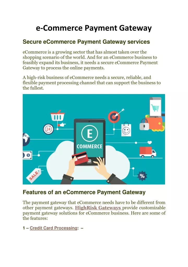 e commerce payment gateway