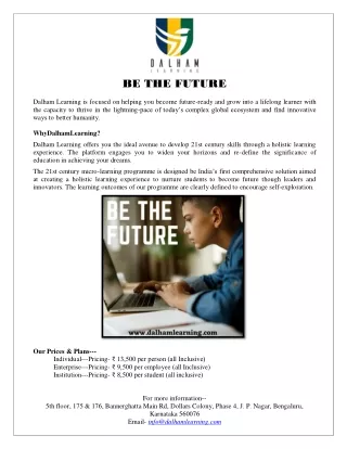 Be the Future_DALHAM Learning