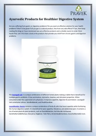 ayurvedic products for healthier digestive system