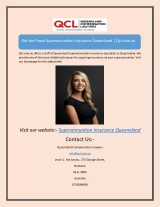 Superannuation Insurance QueenslandGet the Finest Superannuation Insurance Queen