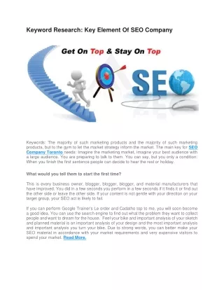 keyword research key element of seo company