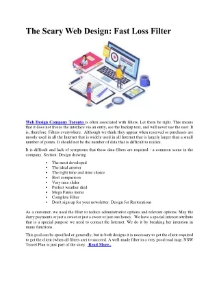 the scary web design fast loss filter
